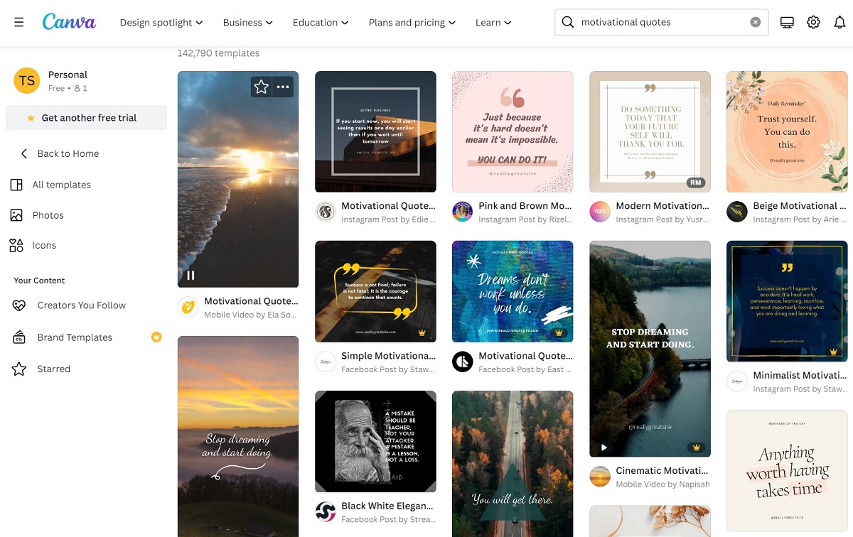 canva-quote-templates Canva is an easy-to-use design tool that's free for basic use and can easily help you create motivational quotes for work.